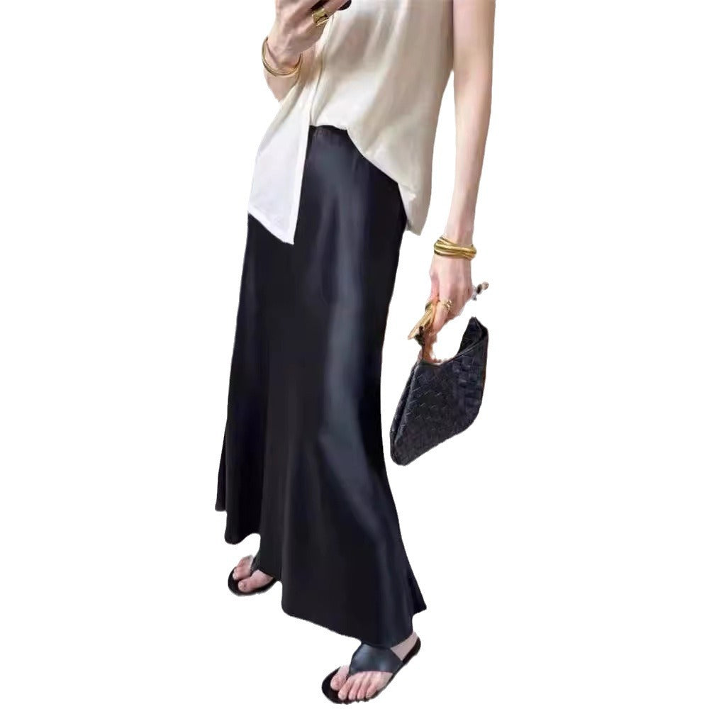 Fashion Personalized Satin Acetate Skirt For Women