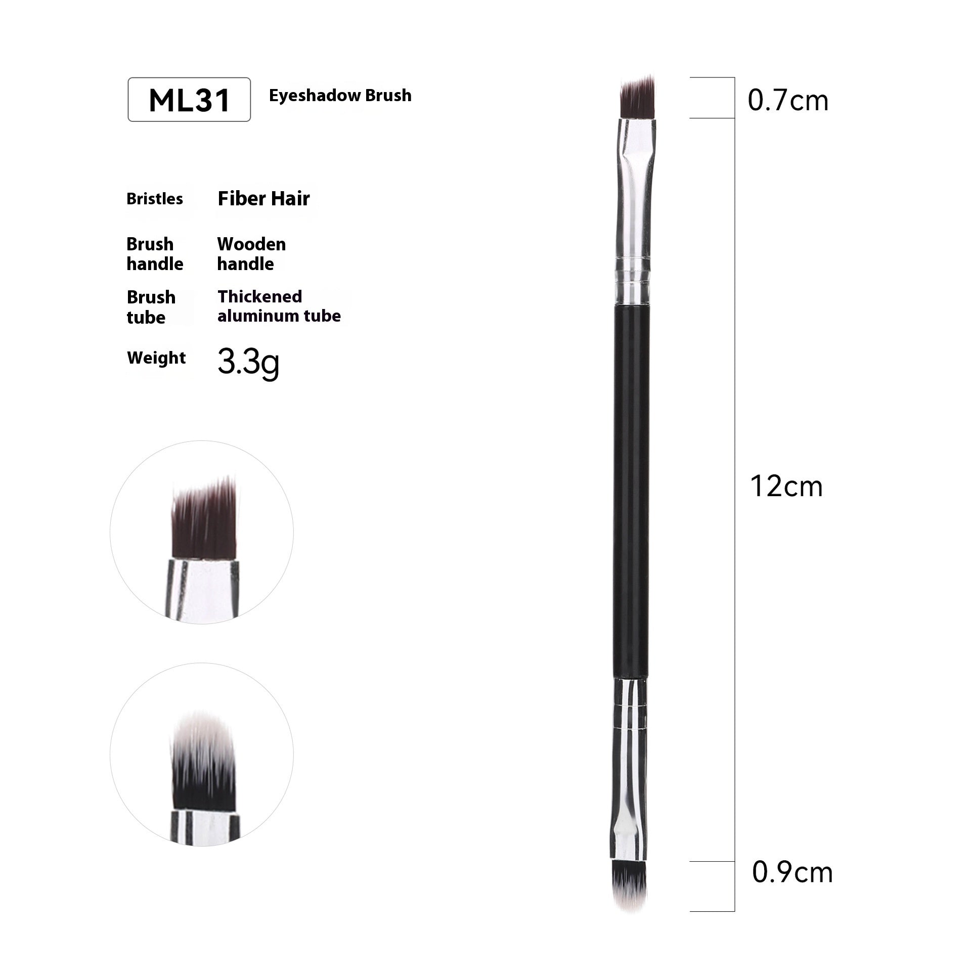 Cross-border Hot Sale Amazon Can Bulk 32 PCs Brush Suit Single Makeup Brush Leather Bag With Wooden Handle