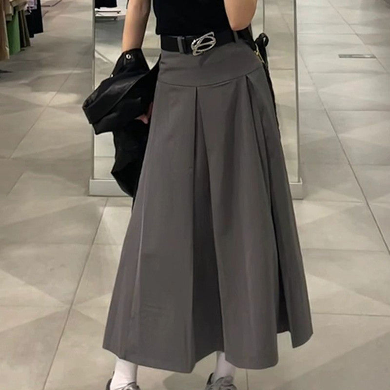 Grey Suit Skirt High Waist For Women