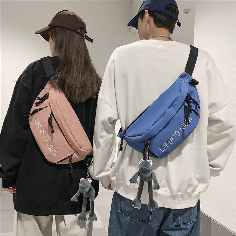 Chest Bag Men's Sports Style With Letters Small Waist Messenger Bag Women