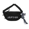 Chest Bag Men's Sports Style With Letters Small Waist Messenger Bag Women