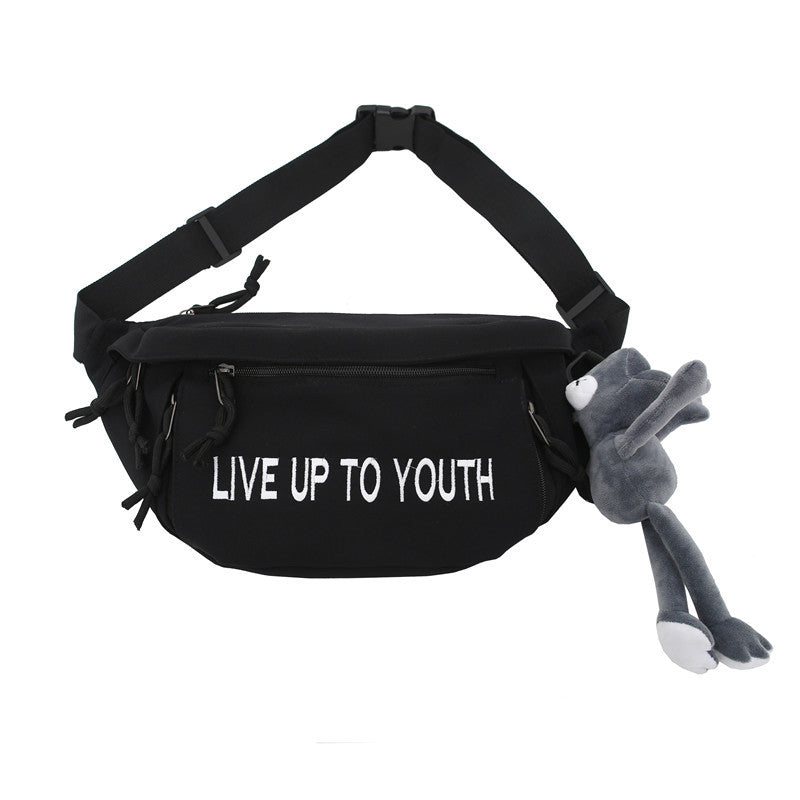 Chest Bag Men's Sports Style With Letters Small Waist Messenger Bag Women