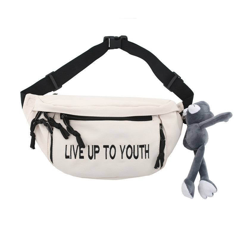 Chest Bag Men's Sports Style With Letters Small Waist Messenger Bag Women