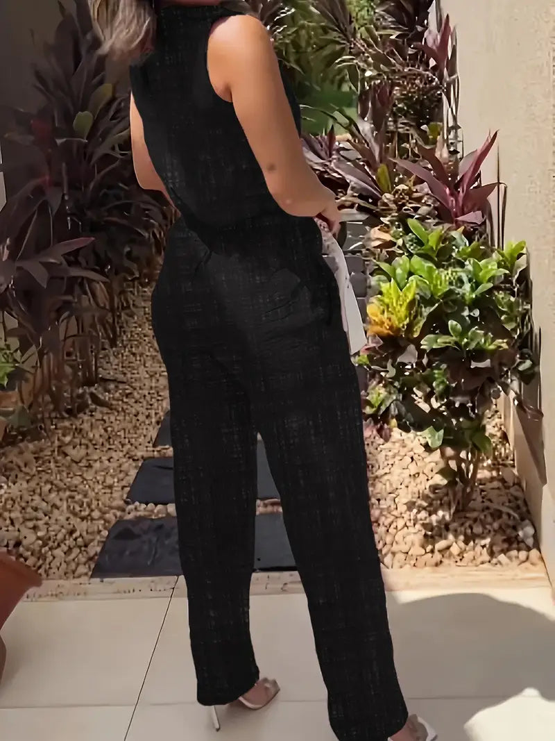 Polyester Fiber Top Pants For Women