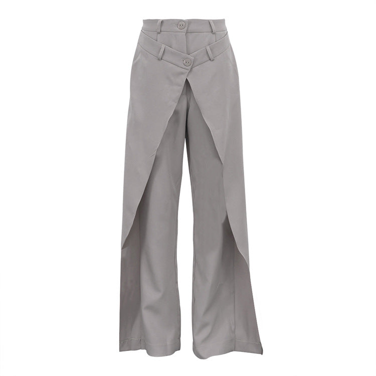 Irregular Casual Wide-leg Pants