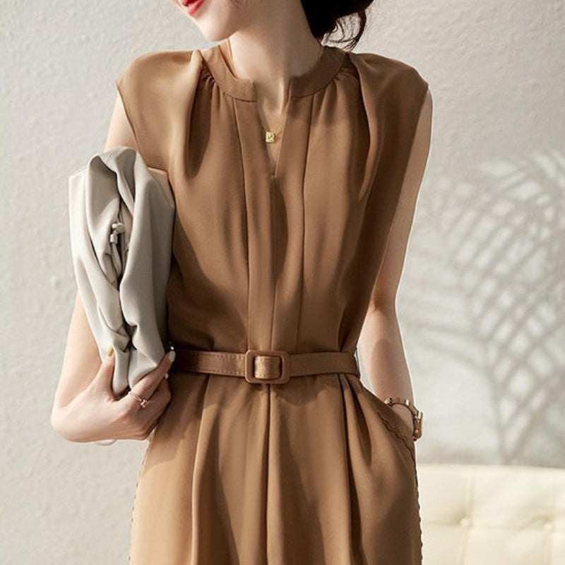 Elegant Pure Color Slimming Jumpsuit For Women