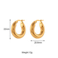 Cylindrical Hollow Ear Ring Women