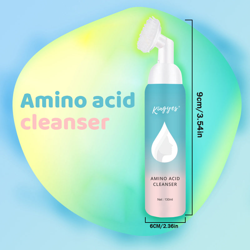 Facial Cleanser, Foaming Cleanser, Amino Acid Facial Cleanser With Facial Cleansing Brush For Men And Women