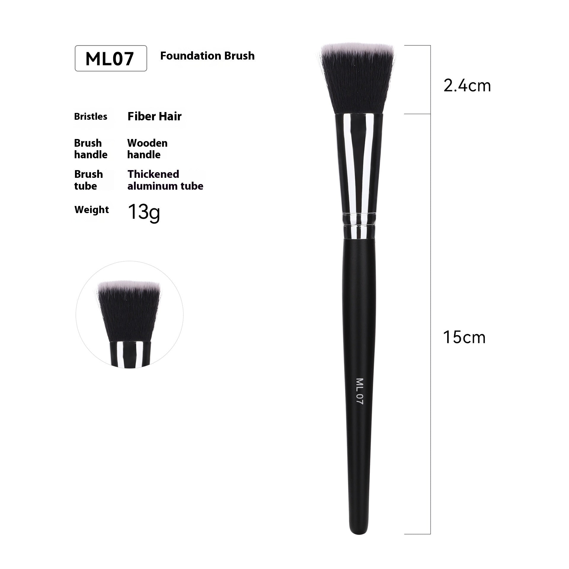 Cross-border Hot Sale Amazon Can Bulk 32 PCs Brush Suit Single Makeup Brush Leather Bag With Wooden Handle