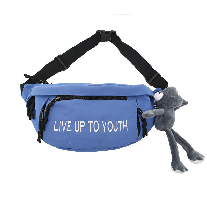 Chest Bag Men's Sports Style With Letters Small Waist Messenger Bag Women