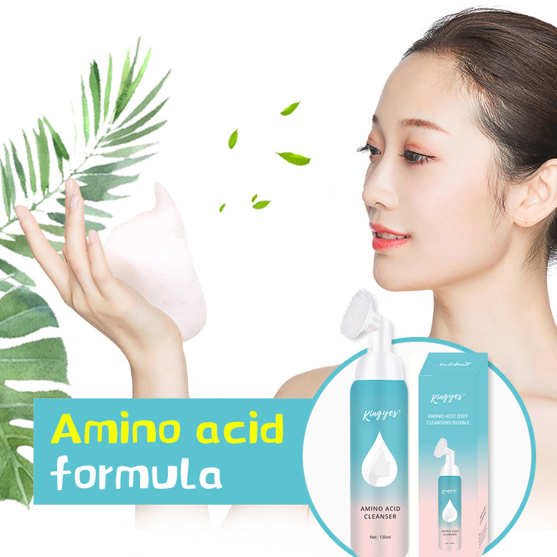 Facial Cleanser, Foaming Cleanser, Amino Acid Facial Cleanser With Facial Cleansing Brush For Men And Women