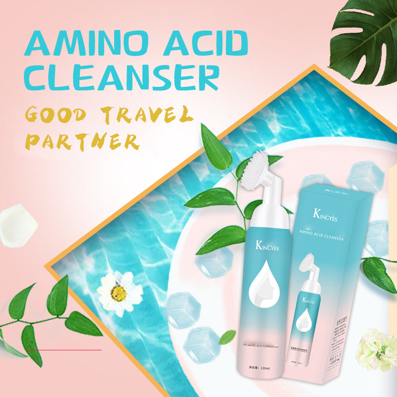 Facial Cleanser, Foaming Cleanser, Amino Acid Facial Cleanser With Facial Cleansing Brush For Men And Women