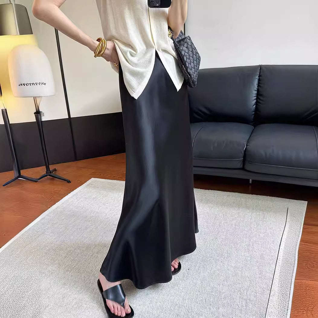 Fashion Personalized Satin Acetate Skirt For Women