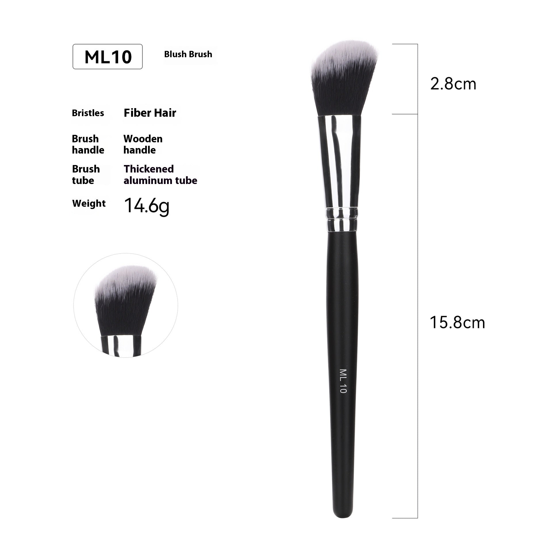 Cross-border Hot Sale Amazon Can Bulk 32 PCs Brush Suit Single Makeup Brush Leather Bag With Wooden Handle