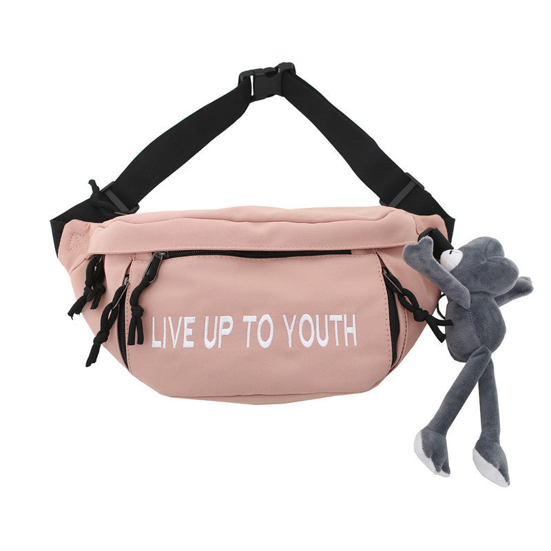 Chest Bag Men's Sports Style With Letters Small Waist Messenger Bag Women